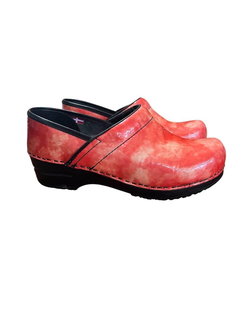 Sanita Professional Comfort Clogs Sz EU 37 (6.5-7) Red-Orange Nursing Medical